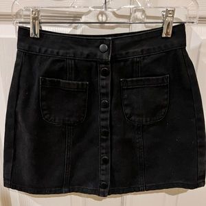 Brandy Melville | Black Button Up Skirt